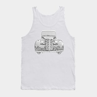 Austin Ten 1940s British classic car monochrome Tank Top